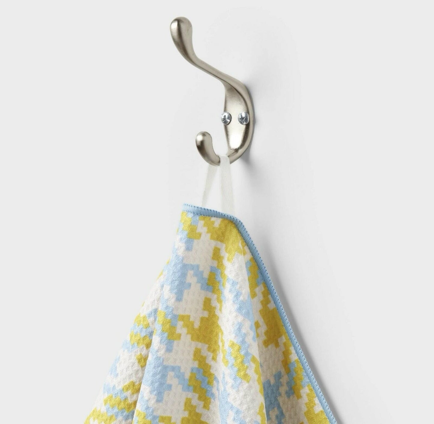 Target Set of 3 Waffle Houndstooth Hand Towels Blue Yellow 16x26