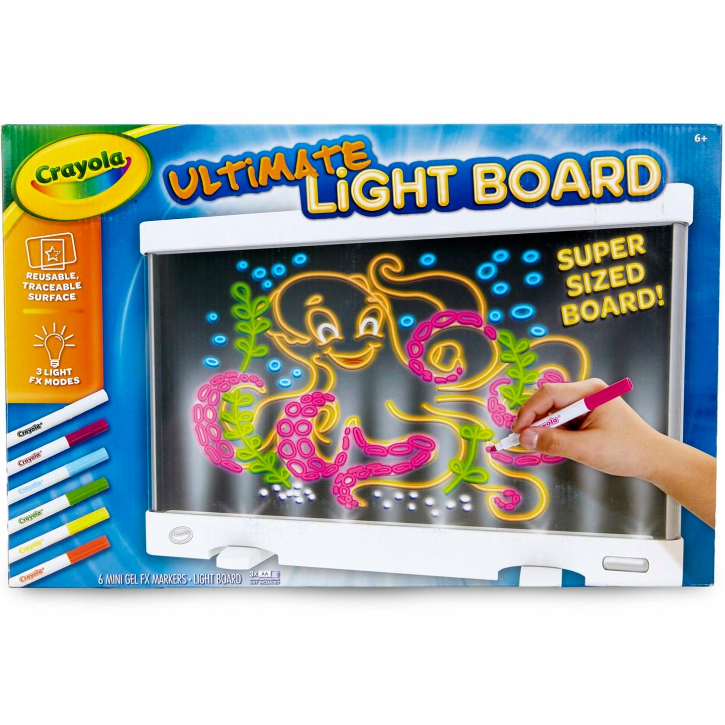 Crayola Ultimate Light Board 7-Piece Set LED Drawing & Tracing Toy
