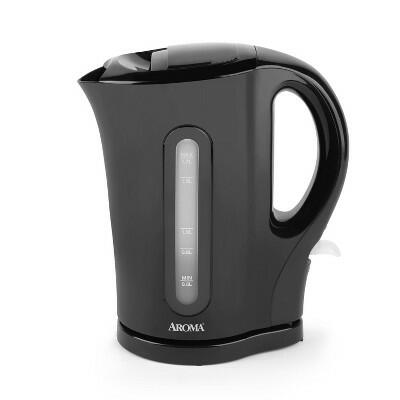[Like New] Aroma 1.7L Electric Kettle Black Dripless Spout 1500W Water Level Viewer