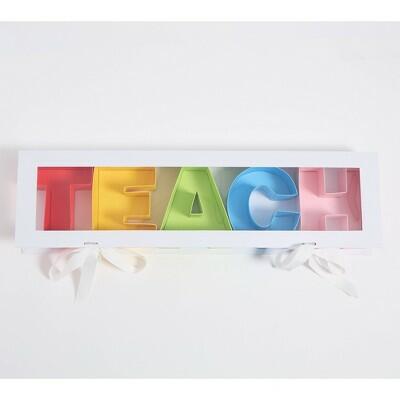 Cook With Color Fillable Word Food Storage Gift Box TEACH