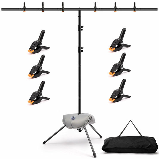 Adjustable Photo Backdrop Stand 8x5.3ft Portable Sturdy Back Drop Stand