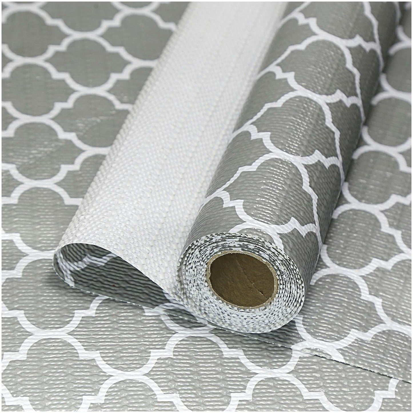 NCANBUS Non-Slip Kitchen Drawer Shelf Liner Grey 18in x 10ft Waterproof Washable