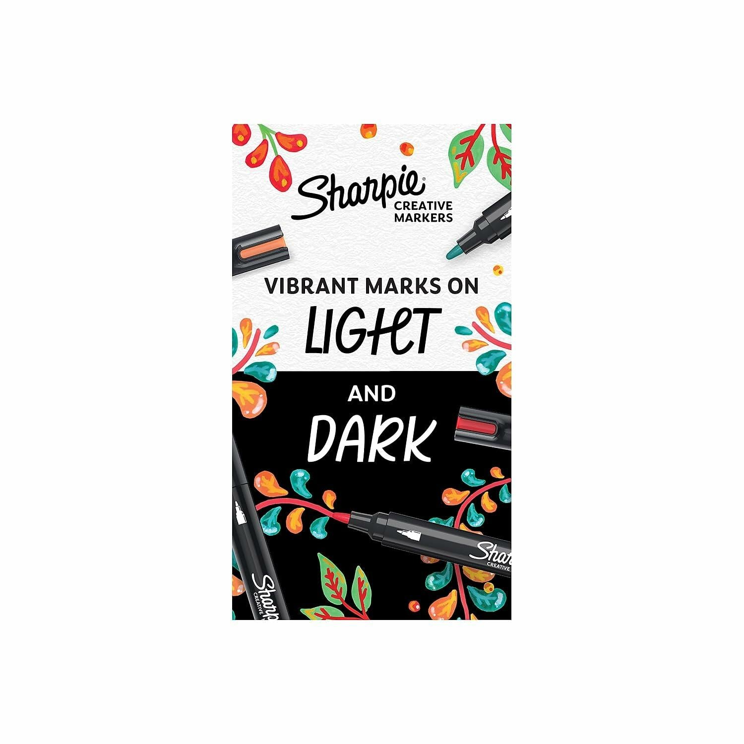 Sharpie Creative Markers Water-Based Bullet Tip Earth Tones Glowing Tropics 5ct