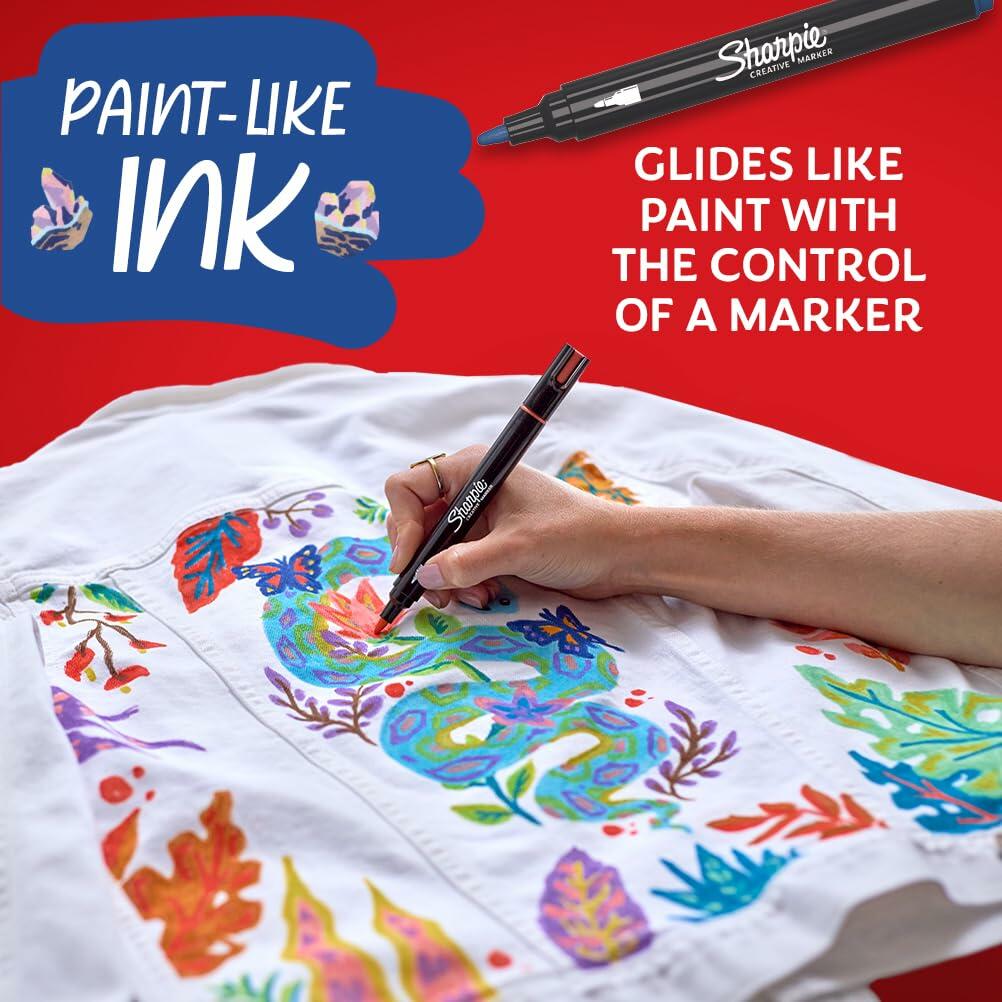 Sharpie Creative Markers Water-Based Bullet Tip Earth Tones Glowing Tropics 5ct