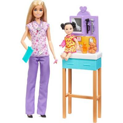 Barbie Pediatrician Doll Doctor Playset Accessories Purple Target Exclusive