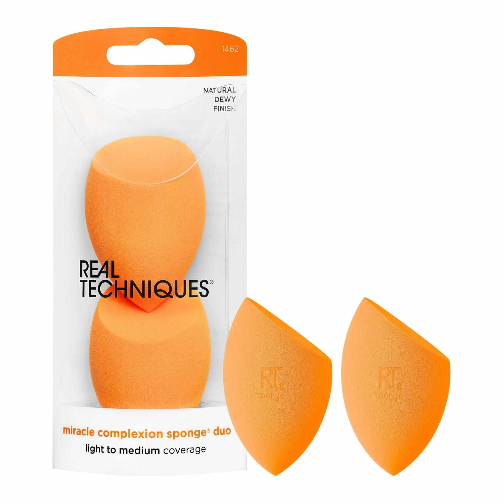 Real Techniques Miracle Complexion Beauty Sponge, 2 Count, Latex Free