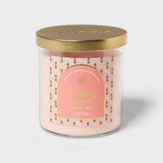 Threshold 2-Wick Glass Jar Candle with Lid Blushing Amber Pink 15.1oz