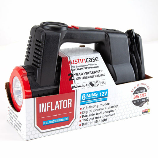 Justin Case Dual Function Inflator with 365 Days Roadside Assistance