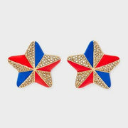 SUGARFIX by BaubleBar American Beauty Statement Earrings Red Blue Multicolor