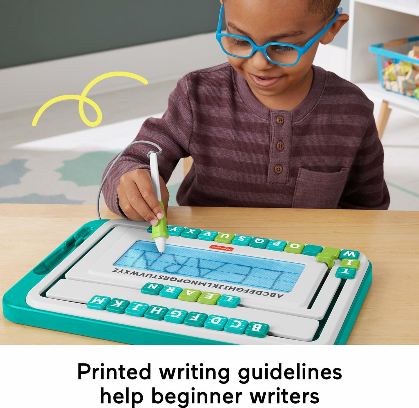 [Like New] Fisher-Price Alpha Slide Writer Magnetic Drawing Tablet Multicolor Kids 3+
