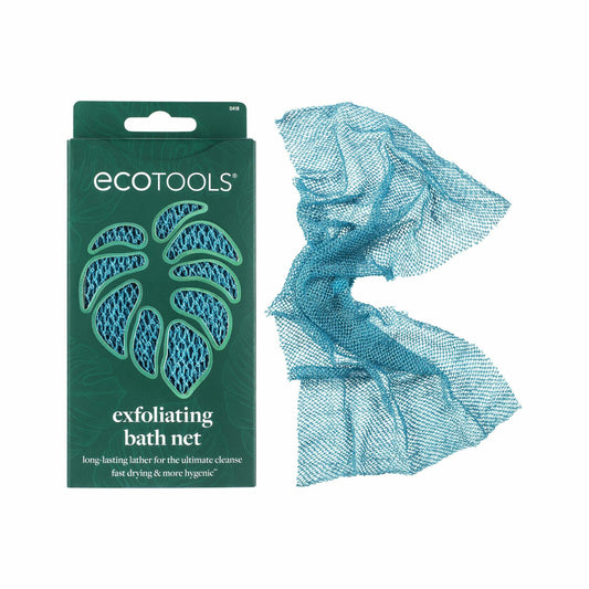 EcoTools Exfoliating Bath Net Blue Flexible Reusable Body Scrubber 1 Count