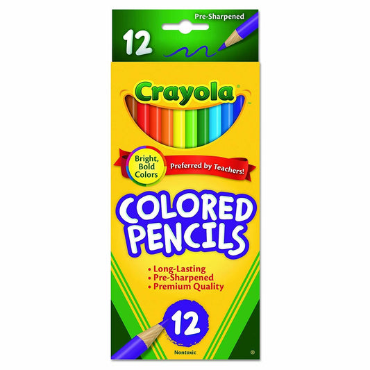 [Like_new] Crayola Colored Pencils 12 Colors, Pack of 7 Assorted Colors