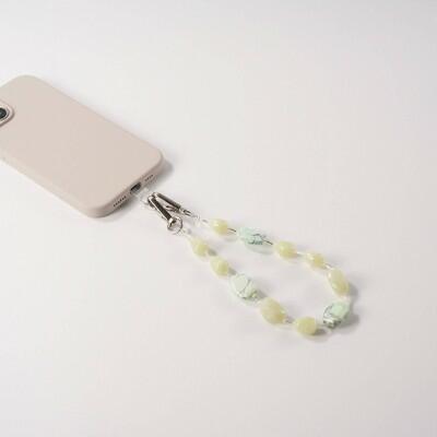 Hello Lux Phone Wristlet Jade Green Stone