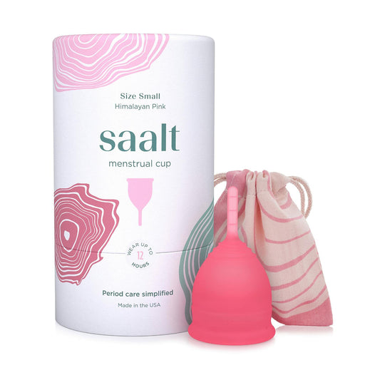 Saalt Menstrual Cup Himalayan Pink Soft Flexible Silicone Size Small