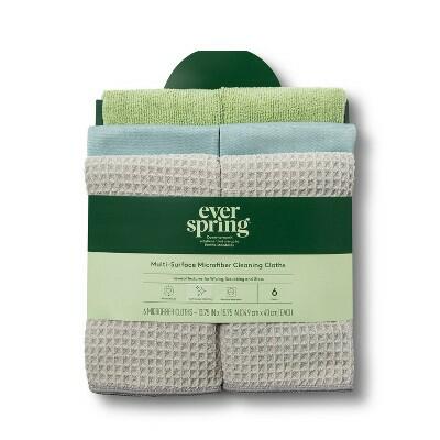 Everspring Multi-Surface Microfiber Cleaning Cloths 6ct
