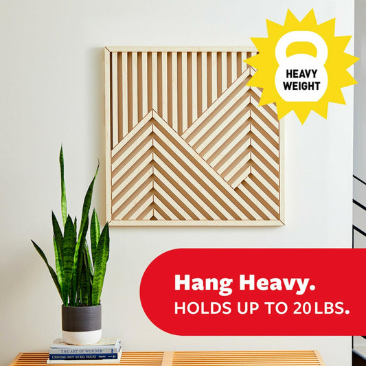 Command 20 lb XL Heavyweight Picture Hanging Strips Black 8 Pairs