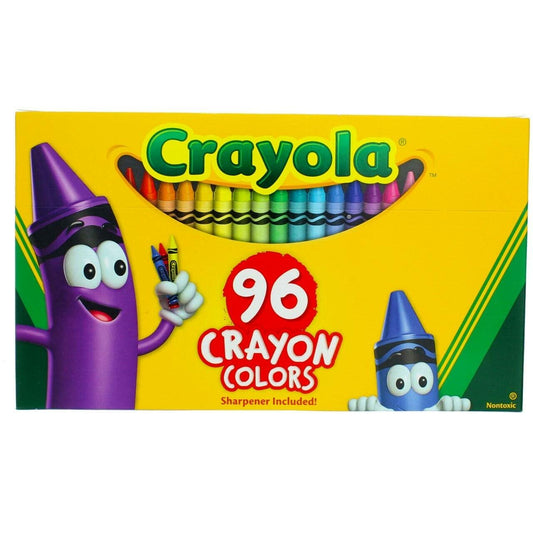 [Like_new] Crayola Classic Color Crayons Flip-Top Pack with Sharpener 96 Count Assorted