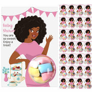 Motiskyy Baby Shower Candy Dome Favors Pink Curly Hair 30 Pack