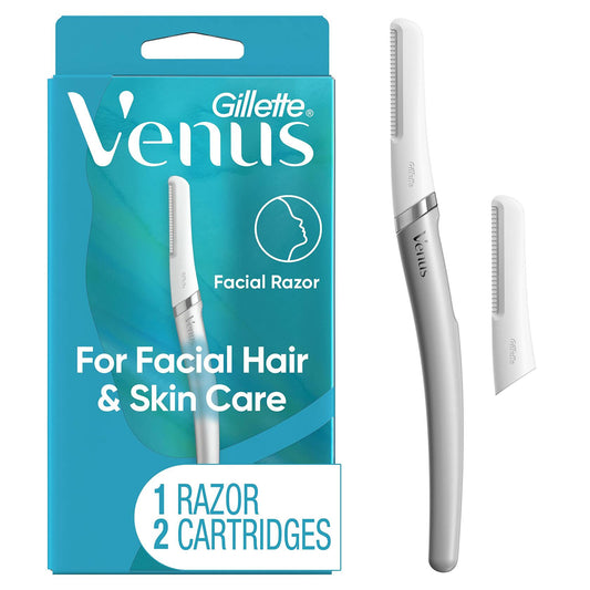 Gillette Venus Dermaplaning Tool Facial Razor with 2 Blade Refills Unisex