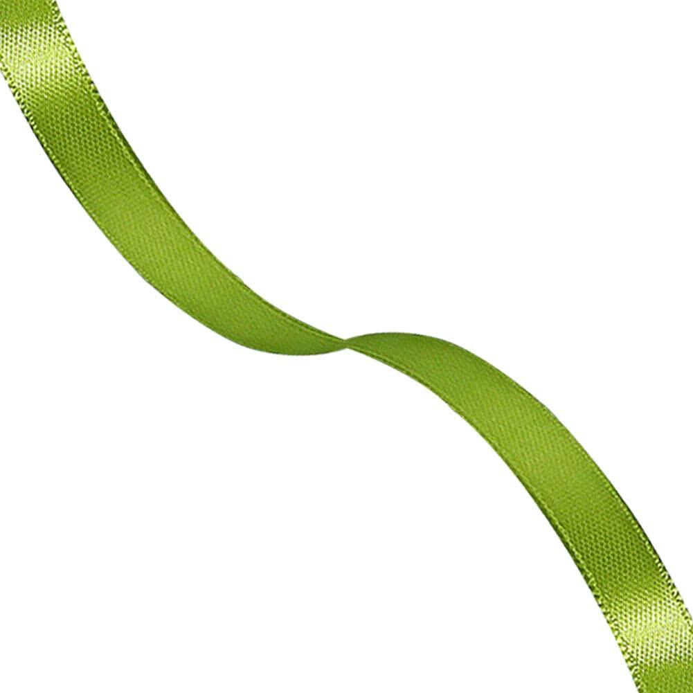 Solid Color Satin Ribbon 5/8in x 25yd Olive Green Fabric for Crafts