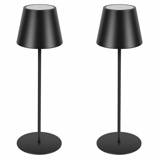 sunzone Cordless RGB Table Lamp 2 Pack Rechargeable Dimmable Black