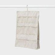 Brightroom Hanging Fabric Organizer for Accessories Beige 16x23 In Canvas