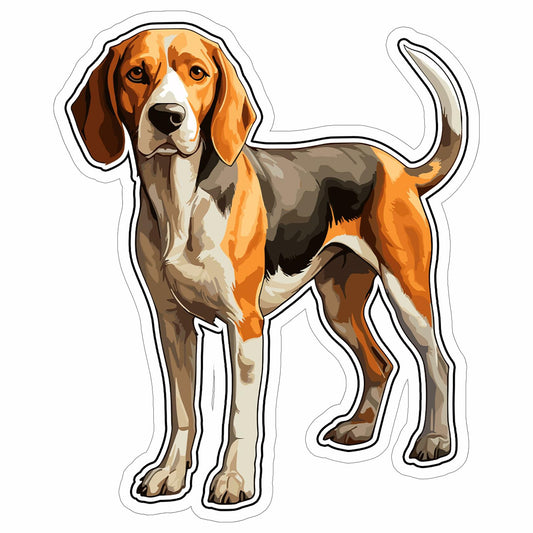 Foxhound Sticker 4 Inch Waterproof Vinyl Decal Durable Long-Lasting