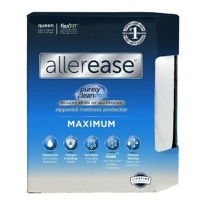 [Like New] Allerease Queen Waterproof Zippered Mattress Protector Hypoallergenic 17" Depth