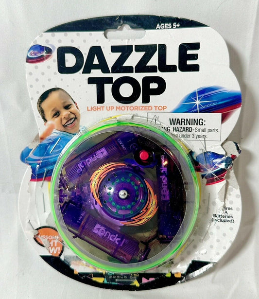 Big Time Toys Dazzle Top Light-Up Motorized Toy Glows Spins Vintage