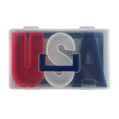 Cook With Color USA Americana Snack Box 3 Compartments Multicolor Plastic