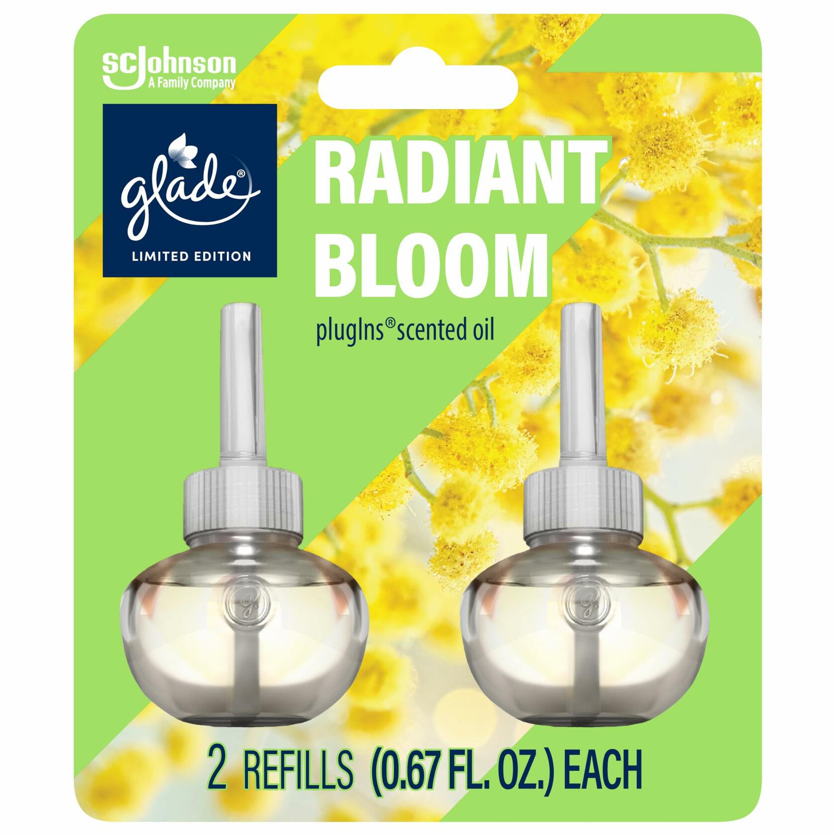 Glade PlugIns Refills Radiant Bloom Air Freshener 0.67oz 2 Count