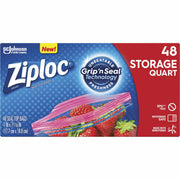 Ziploc Double Zipper Storage Bags Clear Plastic 0.6 lbs Size 2.5