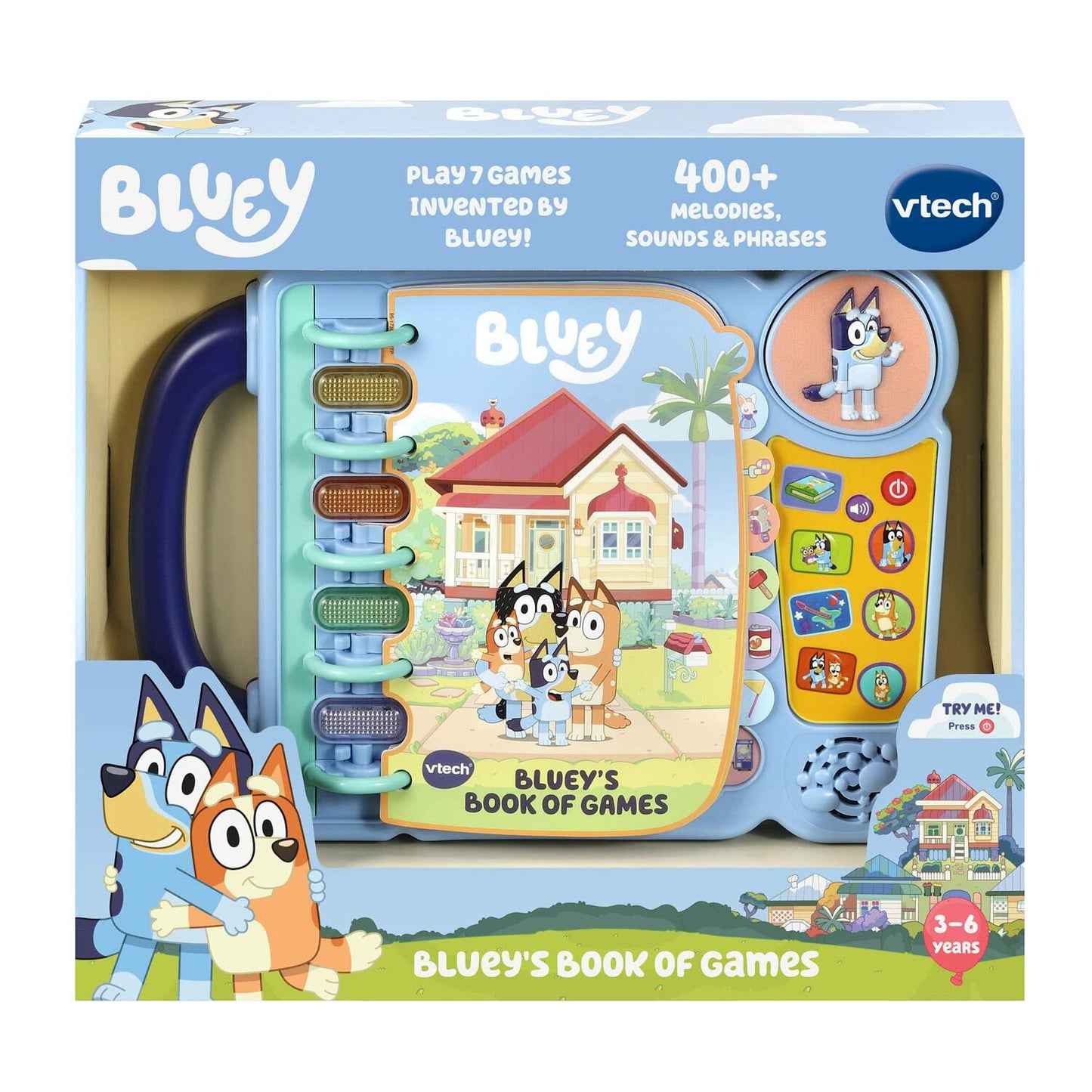 [Like New] VTech Bluey Bluey's Book of Games Interactive Learning Toy Blue