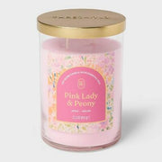 Threshold 21.5oz Glass Jar Candle Pink Lady and Peony Scented Large