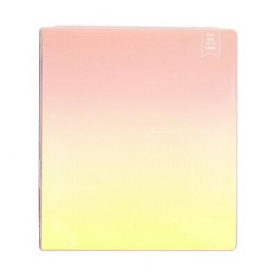 Yoobi Evolve 1" D-Ring Binder 220 Sheet Capacity Peachy Yellow Ombre
