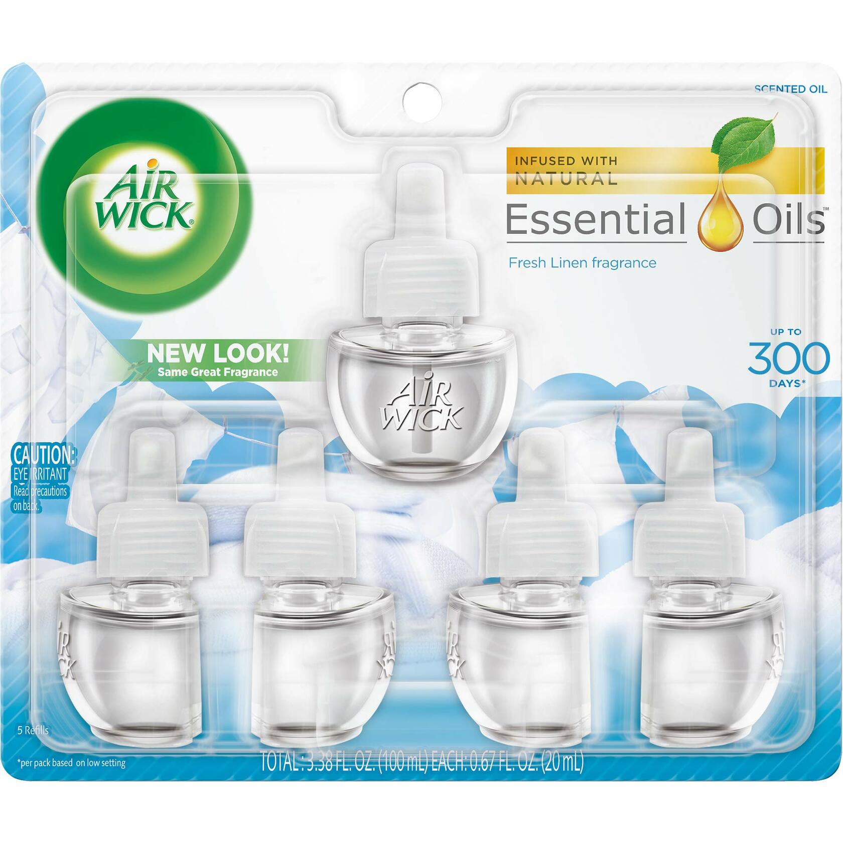Air Wick Scented 5 Oil Refills Snuggle Fresh Linen 5x0.67oz Air Freshener