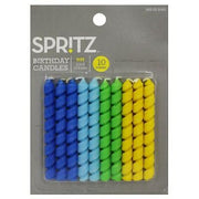 Spritz 10ct Twist Birthday Candles 3in Blue/Green Multicolor Wax