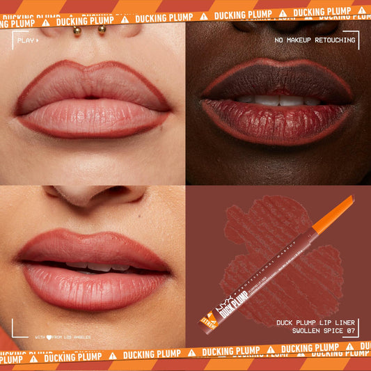 NYX Professional Makeup Duck Plump Plumping Lip Liner Matte Swollen Spice