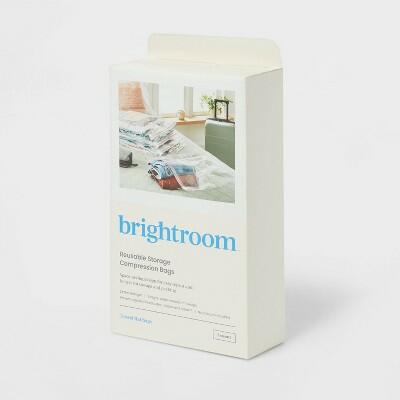 Brightroom 5pc Large Clear Compression Travel Bags Space Saver