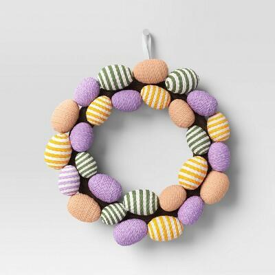 Threshold Easter Egg Wreath Multicolor 14 Inch Spring Door Decor