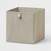 Brightroom Fabric Bin Basket Set 11" Griege Open-Top 10.5x11x10