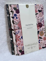 Threshold 3pk Ruled Journals Soft Cover Sewn Binding 6x8 Multicolor