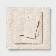 Room Essentials Microfiber Sheet Set Orange Dusk Ditsy Floral Full Size 4 Pc