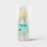 up&up Disposable Clear Checkered Cup 18oz 30ct