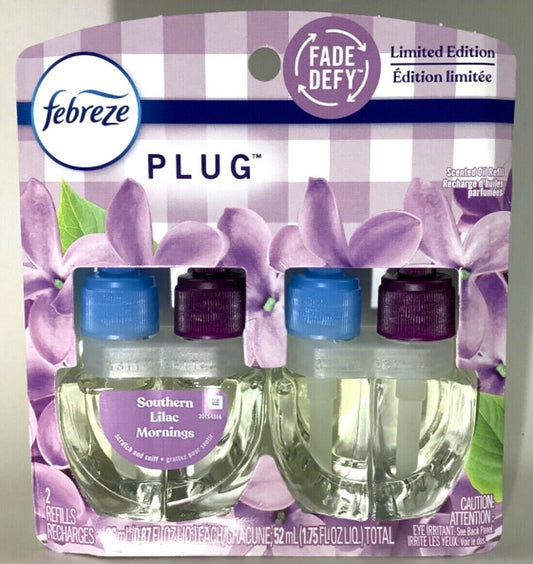 Febreze Plug Dual Refill Southern Lilac Mornings Scent 0.87fl oz 2 Pack Beige