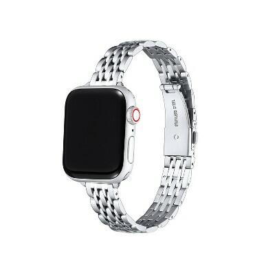 Posh Tech Stella Skinny Stainless-Steel Band for Apple Watch Silver