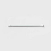 Room Essentials Adjustable Metal Tension Rod 24-40" White Shower Curtain