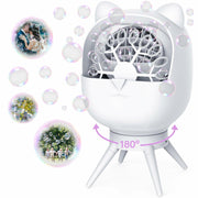UckPure Rechargeable Bubble Machine 180° Rotating 38000 Bubbles/min 500ml White