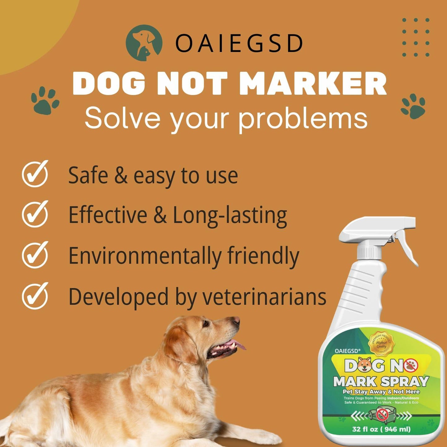 OAIEGSD 32oz Dog Access Restrictor Spray Effectively Restricts Dogs