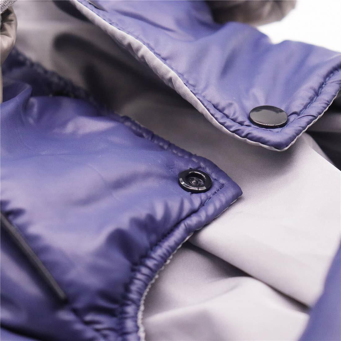 Miaododo Winter Dog Coat Hooded Cotton-Padded Pink Size XXL